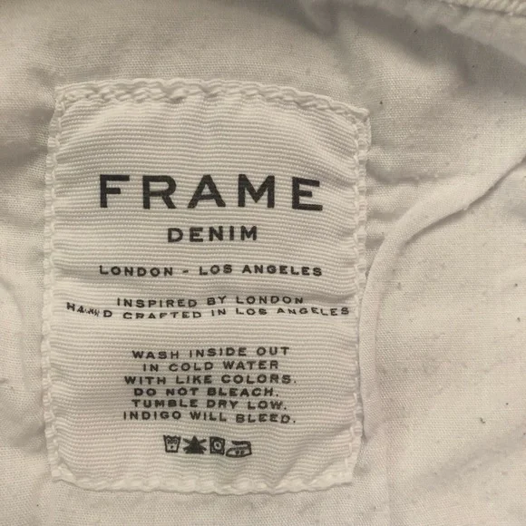 Frame White Skinny Jeans - Size 25 - Picture 8 of 11